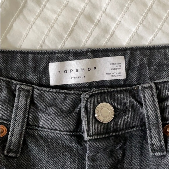 Topshop Raw Hem Straight Jean - Picture 2 of 2